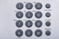 Close up shot of grey phone keypad Toned image Royalty Free Stock Photo