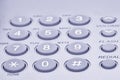 Close up shot of grey phone keypad Toned image Royalty Free Stock Photo