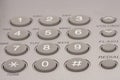 Close up shot of grey phone keypad Royalty Free Stock Photo