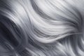 close up shot of grey wavy short shiny hair texture background