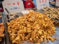 Close up shot of group of deep fried crabs Royalty Free Stock Photo