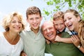 Close-up shot of a happy family Royalty Free Stock Photo