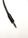 Close up shot of a headphone audio jack isolated on a white background Royalty Free Stock Photo