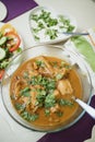 Curry Bowl on a Banquet Table Royalty Free Stock Photo