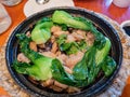 Close up shot of Hong Kong Style Claypot chicken rice Royalty Free Stock Photo