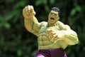 Close up shot of Hulk in AVENGERS superheros figure in action