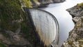 Close up shot of strathgordon dam in tasmania Royalty Free Stock Photo
