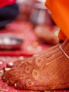 Mehndi on Feets Royalty Free Stock Photo