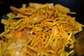 Close up shot of Indian namkeen or mixture. Indian spicy snack Royalty Free Stock Photo