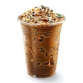 Isolated picture of frappuccino in takeaway cup