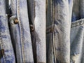 Close up shot of Jeans denim pants Royalty Free Stock Photo