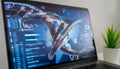 Digital DNA and Data Analysis on Laptop Screen Royalty Free Stock Photo