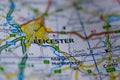 Leicester on map