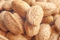 A close up shot of lot of almond nuts Royalty Free Stock Photo