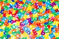 A close up shot of magnetic letters Royalty Free Stock Photo