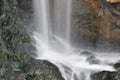 Close up shot of majestic waterfall