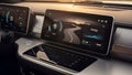 Car Dashboard Display Modern Electric Vehicle Technology Royalty Free Stock Photo