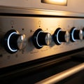 Oven Control Knobs, Kitchen Appliance, Modern Design Royalty Free Stock Photo