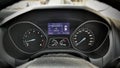 Close up shot of modern speedometer,dashboard, car interior