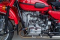 Close up shot motorcycle engine Royalty Free Stock Photo