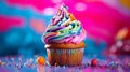 A close-up of a cupcake capturing every delicious detail Royalty Free Stock Photo