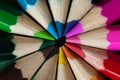 Close-up shot of multicolor crayon pencils - can be used as abackground Royalty Free Stock Photo