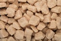 Close-Up shot of natural brown unrefined sugar cubes on white background Royalty Free Stock Photo