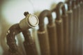 Close Up Shot Of Old Heating Pipes Royalty Free Stock Photo