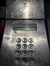 Close up shot of an old payphone Royalty Free Stock Photo