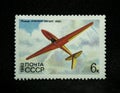 Close-up shot of old vintage postage stamps of the USSR Royalty Free Stock Photo