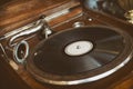 Old Vintage Record Player Phonograph Royalty Free Stock Photo