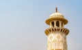 Close up shot of one of the four Taj Mahal towers Royalty Free Stock Photo