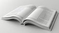 Open Book With Text on White Background Royalty Free Stock Photo