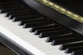 Close-up shot of piano keyboard background Royalty Free Stock Photo