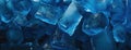 Close-up Shot of a Pile of Blue Ice Cubes Royalty Free Stock Photo