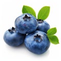 A close-up shot of a pile of blueberries stacked on top of each other, showcasing the vibrant colors and textures of the Royalty Free Stock Photo