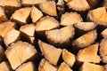 Close up shot of a pile of chopped firewood Royalty Free Stock Photo
