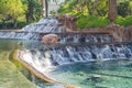 Close up shot of the pond of The Mirage Casino