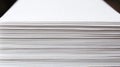 Stack of white paper sheets isolated on black background Royalty Free Stock Photo