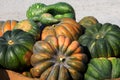 Close up shot of pumpkins fresh from farm