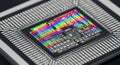 Quantum Computing Chip Close-Up Royalty Free Stock Photo