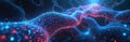 Close up shot of quantum computing network data visualization. AI system innovation shows connectivity solution. Artificial Royalty Free Stock Photo