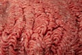 Close up shot of raw minced ground meat with copy space