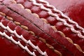 Close up shot of a red cricket ball Royalty Free Stock Photo