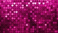 Close up of a vibrant pink sequin background with reflective circular discs arranged in a pattern Royalty Free Stock Photo
