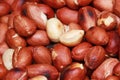 Close up shot of roasted peanuts