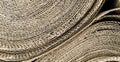 Close up of roll corrugated packing material or cardboard Royalty Free Stock Photo