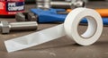 PTFE Thread Seal Tape with Plumbing Tools Royalty Free Stock Photo