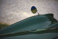 Round rear view mirror on a vintage car Royalty Free Stock Photo