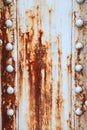 Close up shot of rusty metal wall Royalty Free Stock Photo